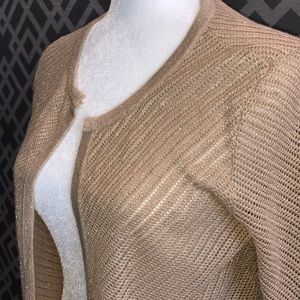 Gold metallic shrug XS  16" from back neck to hem